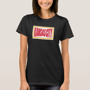 Kc Red Kansas City RedYellow Retro Fun Streifen Ka T-Shirt