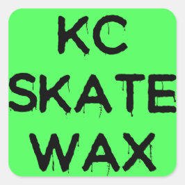 KC Skate Wachs Logo-Aufkleber Quadratischer Aufkleber
