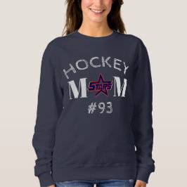 KC Stars - Hockey-Mama (dunkel) mit Spielernummer Sweatshirt