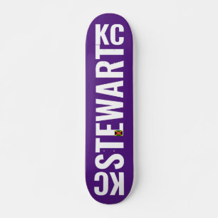 KC STEWART Skateboard, 7¾" Deck Skateboard