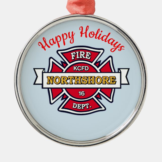 KCFD Northshore Silbernes Ornament (Vorne)