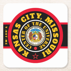 KCMOCOU KANSAS CITY, MO. (COU) RECHTECKIGER PAPPUNTERSETZER