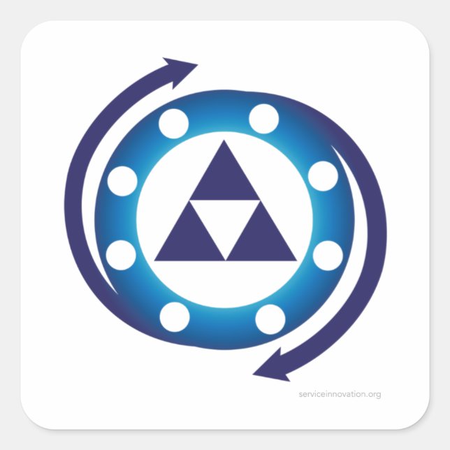 KCS Doppelschleifkleber Quadratischer Aufkleber (Vorderseite)