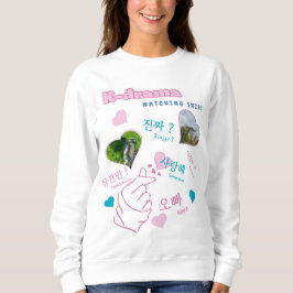 Kdrama 2 Foto Collage korean hangul typography Sweatshirt