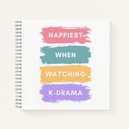 Kdrama Colorful Minimal Typography Korean Drama No Notizbuch