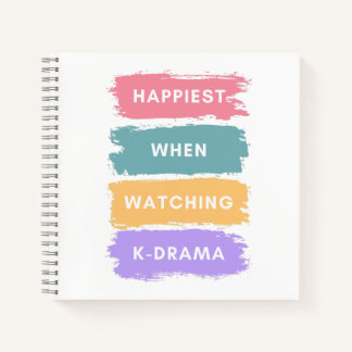 Kdrama Colorful Minimal Typography Korean Drama No Notizbuch