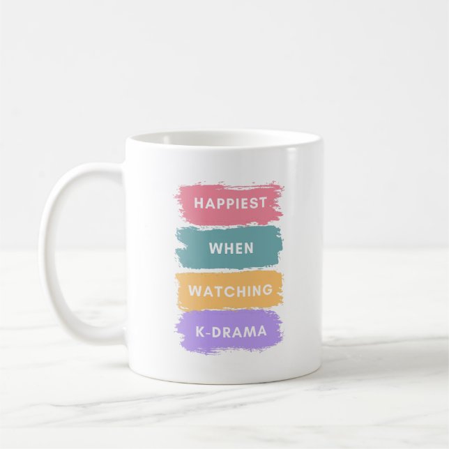 Kdrama Lettering Coffee Mug for Korean Drama Lover Kaffeetasse (Links)