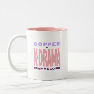 Kdrama Lover Coffee Mug Gift Pink Typography Zweifarbige Tasse