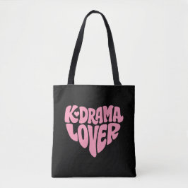 Kdrama Lover Pink Heart Typography Simple Black
