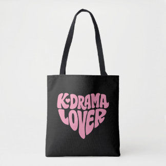 Kdrama Lover Pink Heart Typography Simple Black