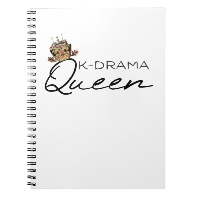KDrama Queen mit traditionellem KronenNotebook Notizblock (Vorderseite)
