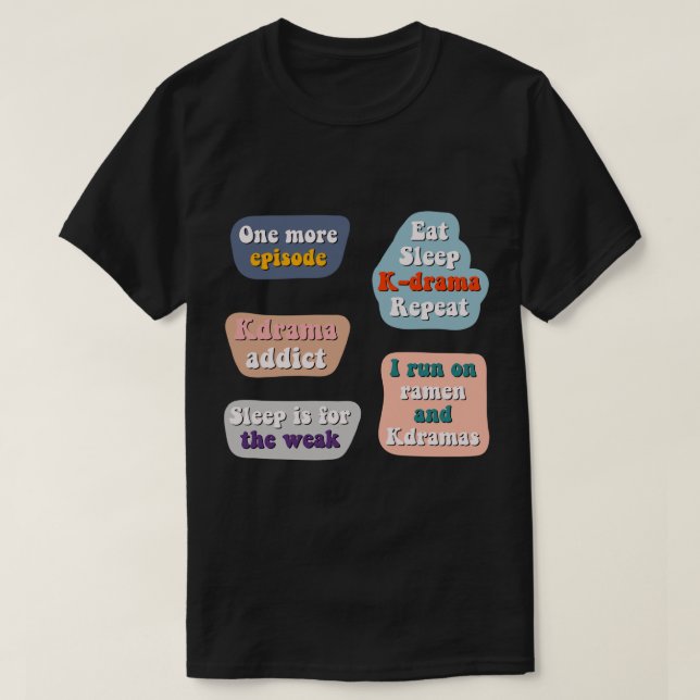Kdrama Sticker Pack T-Shirt (Design vorne)