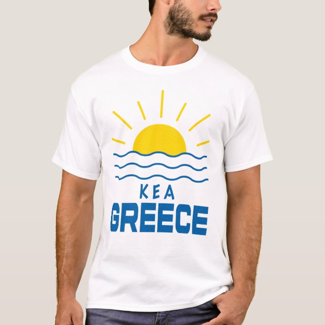 Kea Griechenland Sonnenschein und Meer Männer weiß T-Shirt (Vorderseite)