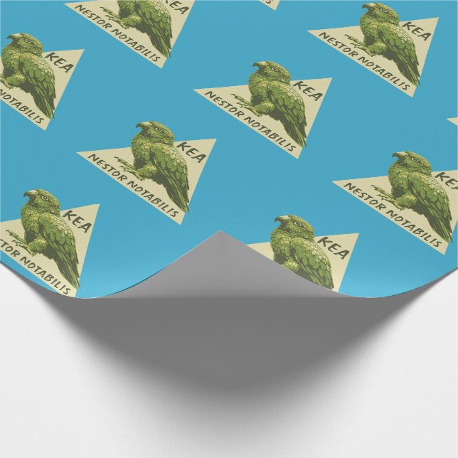 Kea Neuseeland-Vogel Geschenkpapier (Ecke)