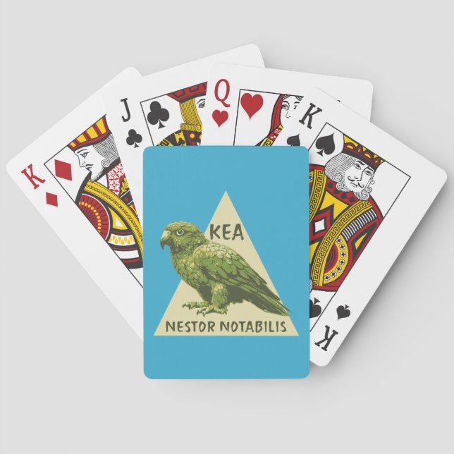 Kea Neuseeland-Vogel Spielkarten (Rückseite)