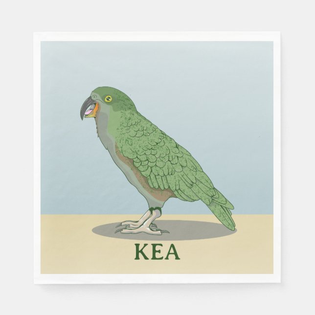 Kea New Zealand Bird Serviette (Vorderseite)