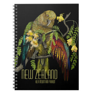Kea New Zealand Mountain Parrot Notizblock