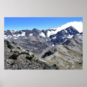 Kea Pair auf dem Höhepunkt der Lawine Poster