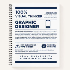 Kean MGC Grafikdesign-Etikett Notizbuch