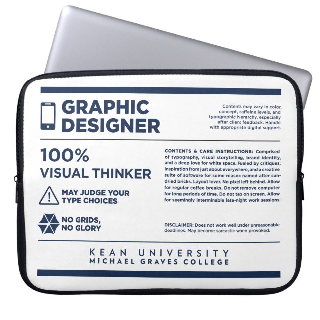 Kean MGC Graphic Design Care Label Laptopschutzhülle (Vorderseite)