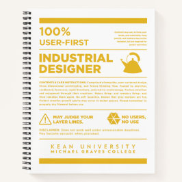 Kean MGC Industrial Design Pflegeetikett Notizbuch