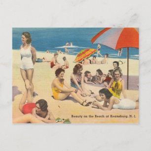 Keansburg, NJ Antike Beach Scene Postkarte