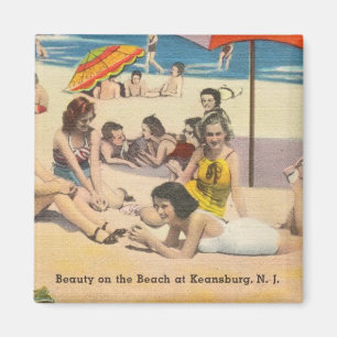 Keansburg, NJ Shore - Vintager Strand Magnet