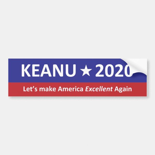 Keanu 2020 - Machen wir Amerika wieder hervorragen Autoaufkleber (Vorne)