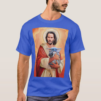 Keanu Reeves hält ba T-Shirt