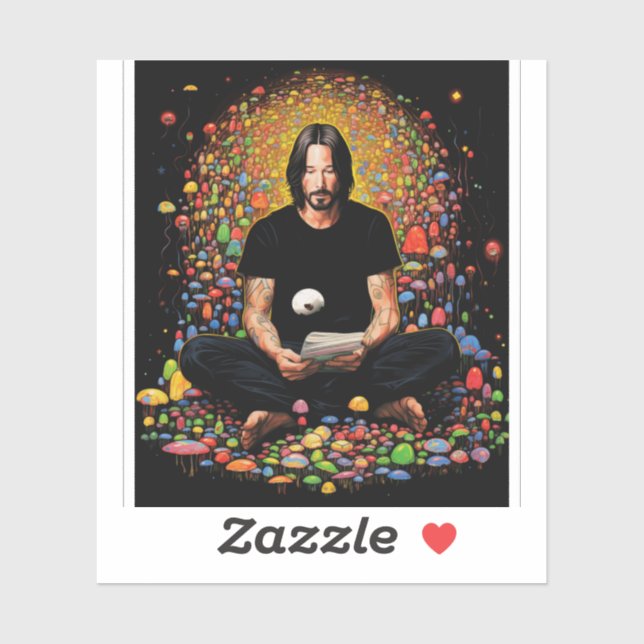 Keanu Reeves Zen Meditation Aufkleber (Blatt)