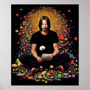 Keanu Reeves Zen Meditation Poster