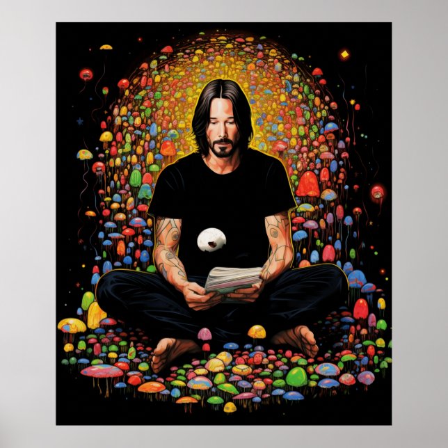 Keanu Reeves Zen Meditation Poster (Vorne)