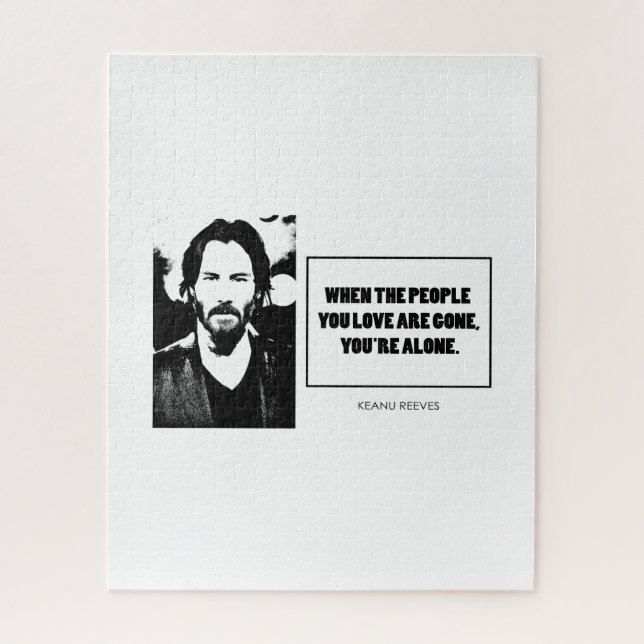 Keanu Reeves zitieren einfache weiße BG Puzzle (Vertikal)