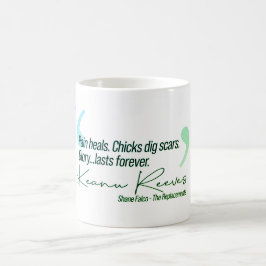 Keanu - Schmerzen heilen. Küken graben Narben. Kaffeetasse