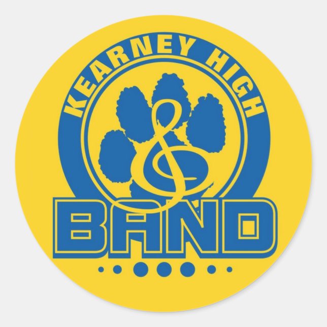 Kearney High Band 3-Zoll-Stickers Runder Aufkleber (Vorderseite)