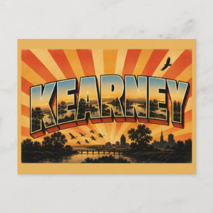 Kearney Nebraska Platte River Cottonwood Kunst Postkarte