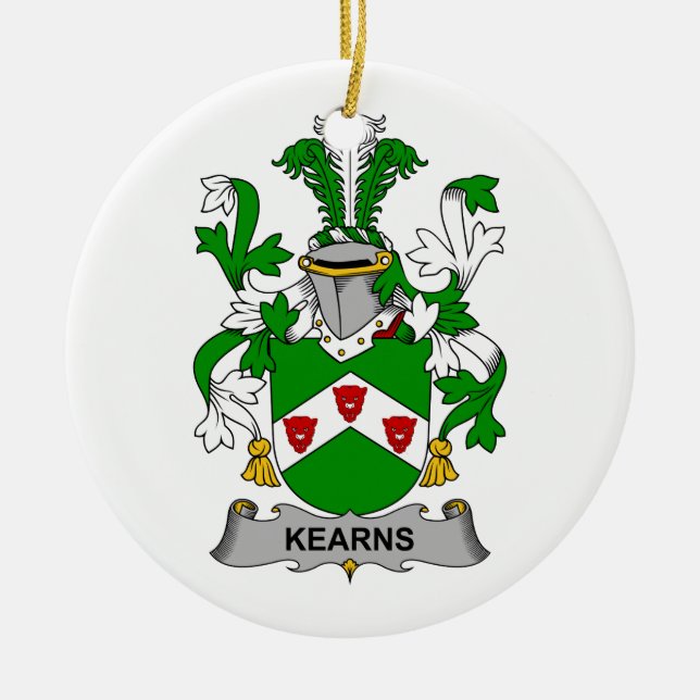 Kearns Familienwappen Keramikornament (Vorne)