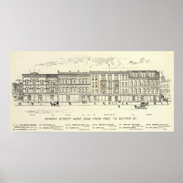 Kearny, Post und Sutter West Side Poster (Vorne)