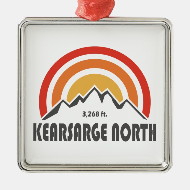 Kearsarge North New Hampshire Ornament Aus Metall (Vorne)