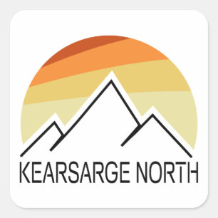 Kearsarge North New Hampshire Retro Quadratischer Aufkleber