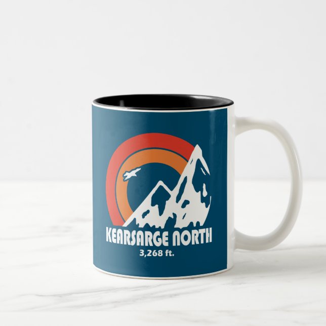 Kearsarge North New Hampshire Sun Eagle Zweifarbige Tasse (Rechts)