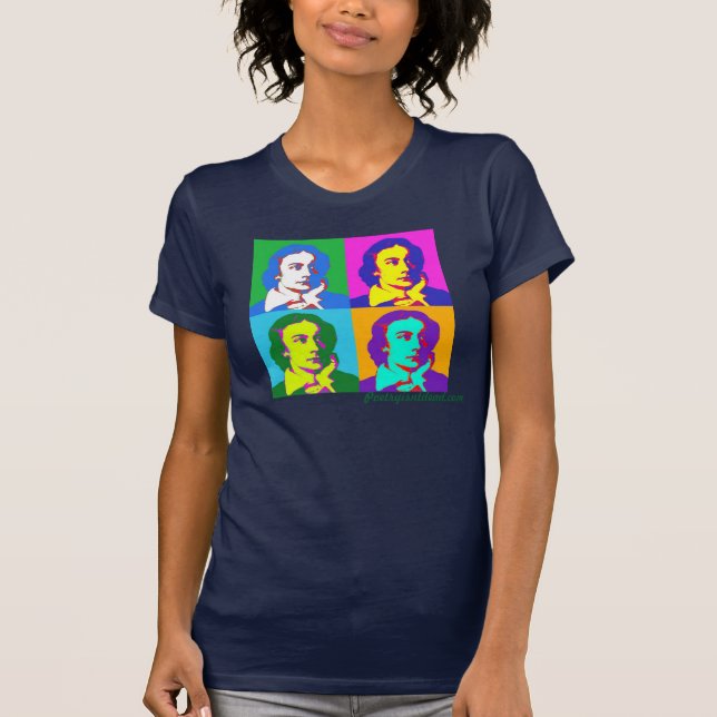 Keats Pop-Kunst-T - Shirt (Marine) (Vorderseite)