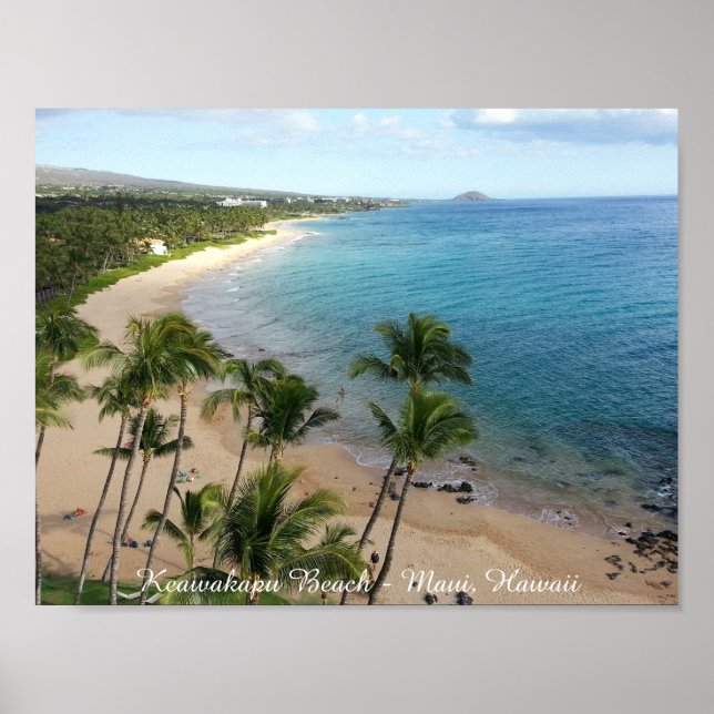 Keawakapu Beach - Maui, Hawaii | Poster (Matte) (Vorne)