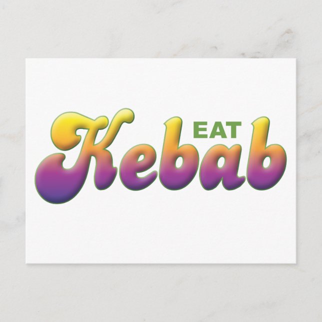 Kebab, essen postkarte (Vorderseite)