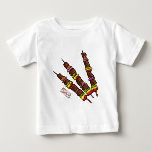 Kebab- oder kabob-Cartoon-Abbildung Baby T-shirt