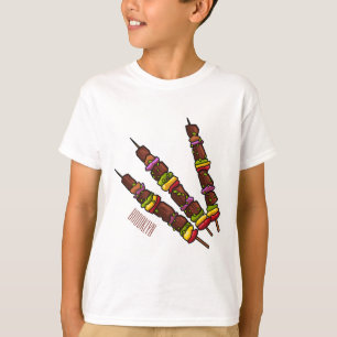 Kebab- oder kabob-Cartoon-Abbildung T-Shirt