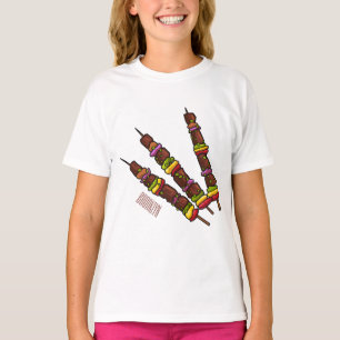 Kebab- oder kabob-Cartoon-Abbildung T-Shirt