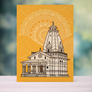 Kedarnath Temple Art - Lord Shiva Sacred Shrine Po Acrylschild