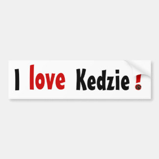 Kedzie, Liebe, I! Autoaufkleber