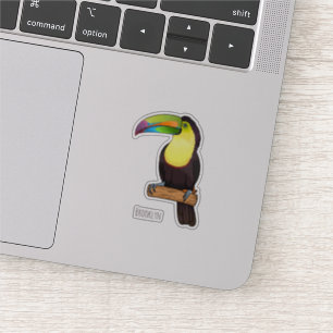 Keel-Blau-Tucan-Cartoon-Abbildung Aufkleber